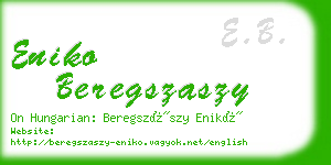 eniko beregszaszy business card